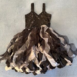 Black sequin costume dress